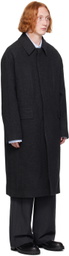 Juun.J Gray Herringbone Coat
