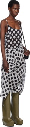 Charles Jeffrey LOVERBOY Black & White Hug Slip Midi Dress