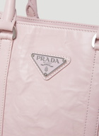 Prada Crinkled Leather Tote Bag