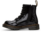 Dr. Martens Baby Black Patent 1460 Glitter Star Boots