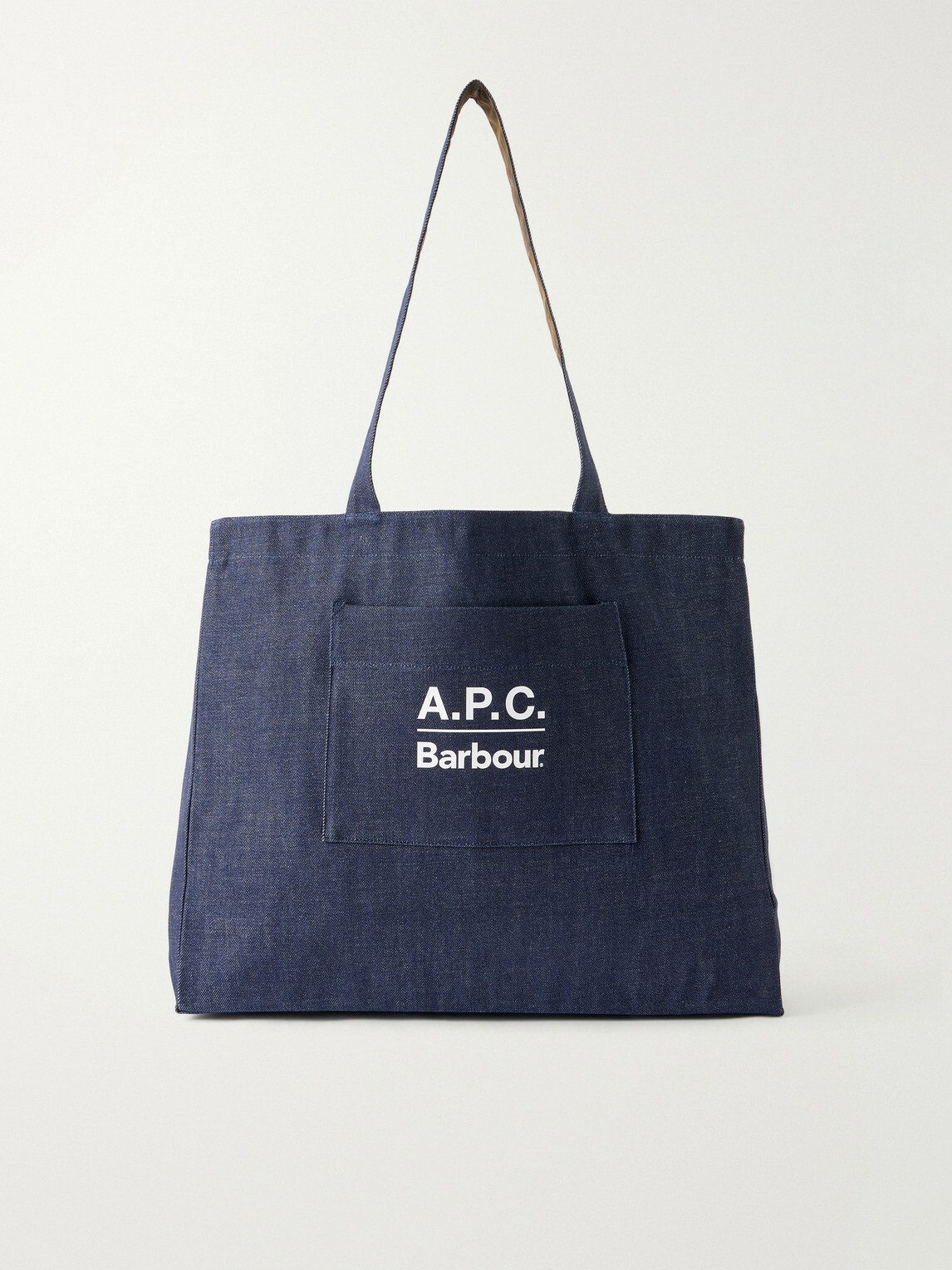 Barbour - A.P.C. Logo-Print Denim Tote Bag - Blue