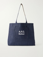 Barbour - A.P.C. Logo-Print Denim Tote Bag - Blue
