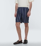 Ami Paris Striped silk shorts
