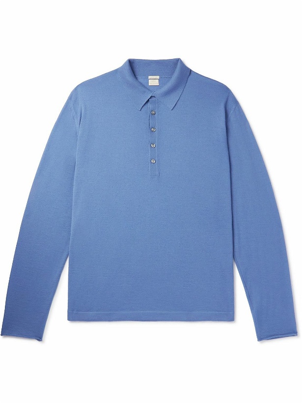 Photo: Massimo Alba - Cashmere Polo Shirt - Blue