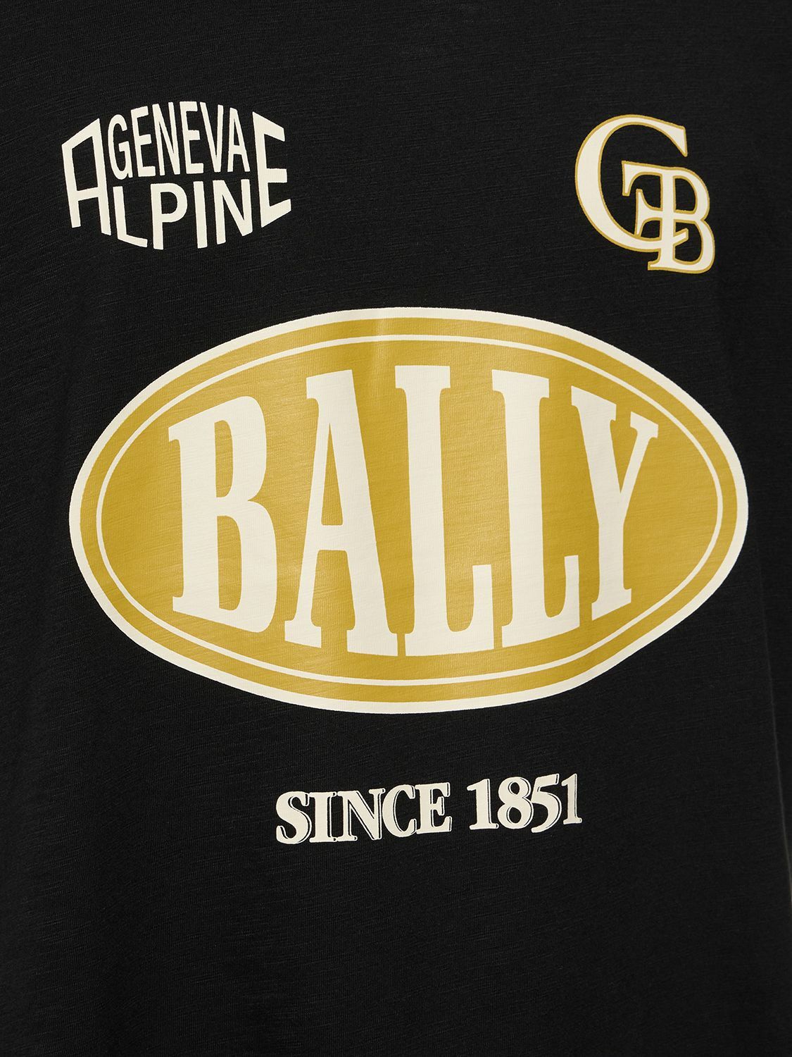 【送料&関税込】Bally Logo-printed Crewneck T-shirt Bally logo-print Organic Cotton T-shirt | Black | FARFETCH