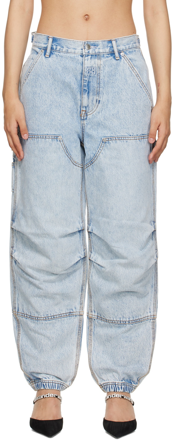 送料関税込み Alexander Wang DOUBLE FRONT CARPENTER JEAN Alexander Wang Blue Double Front Carpenter Jeans Alexander Wang