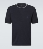 Giorgio Armani Logo linen and silk T-shirt
