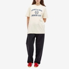 Sporty & Rich Men's Varsity Crest T-Shirt in Cream/Navy