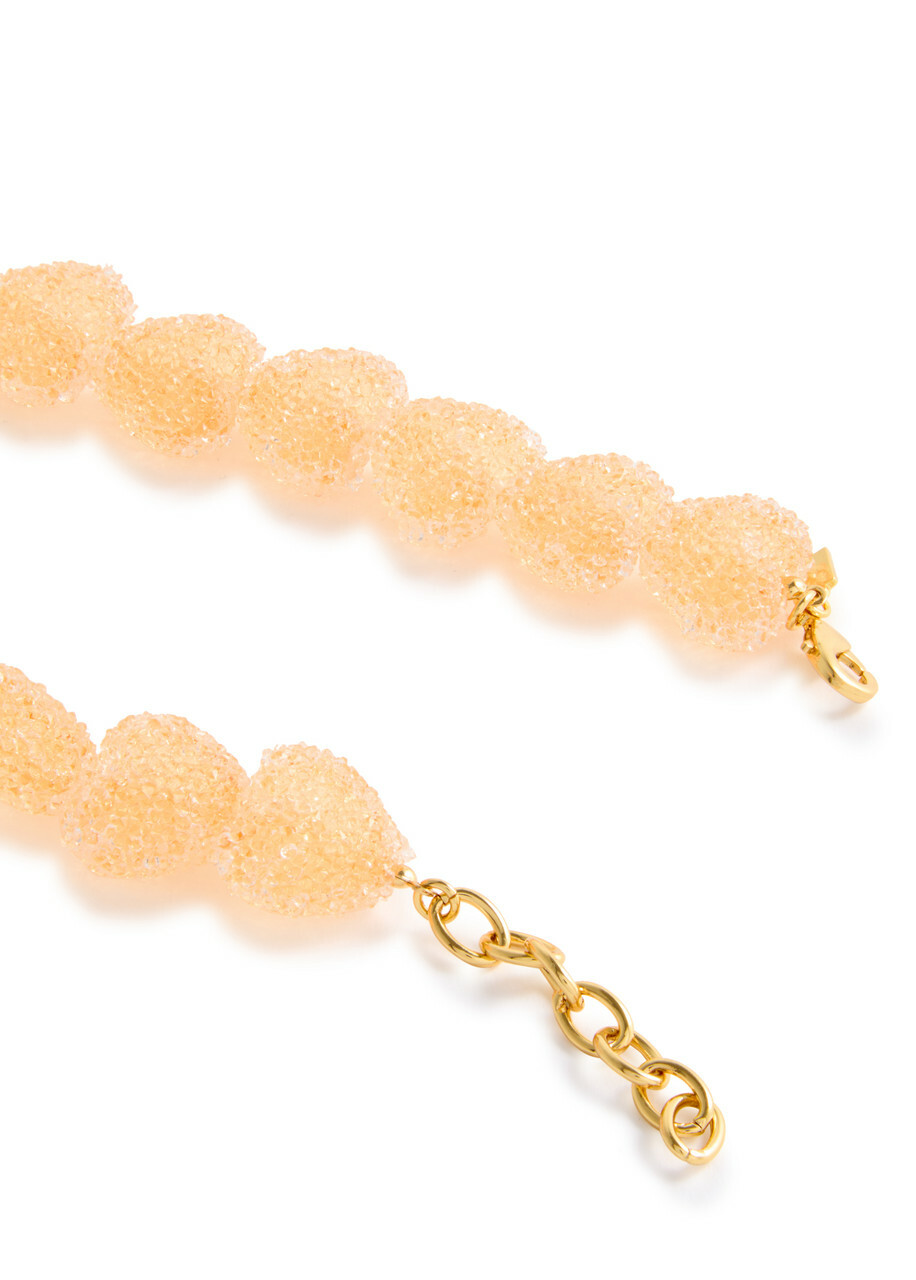 Crystal Haze Jelly Heart 18kt Gold-plated Necklace - Orange - One Size