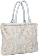 Versace Blue Barocco Towel Tote