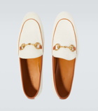 Gucci Jordaan Horsebit canvas loafers