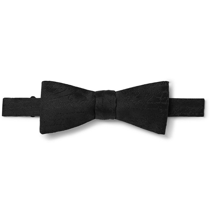 Photo: Berluti - Scritto Pre-Tied Silk-Jacquard Bow Tie - Black