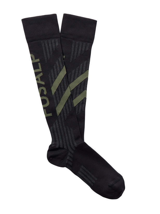 Photo: Fusalp - Logo-Jacquard Tech-Mesh Ski Socks - Green