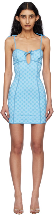 Photo: MISBHV Blue Monogram Coquette Minidress