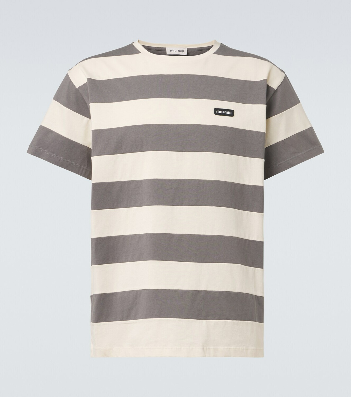 Miu Miu Striped cotton jersey T-shirt