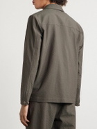 Altea - Virgin Wool-Blend Seersucker Overshirt - Green