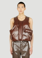 Pillow Sleeveless Jacket in Brown