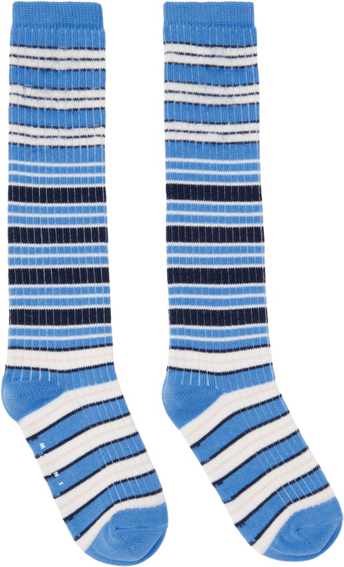 Photo: Marni Blue & White Striped Cotton Socks