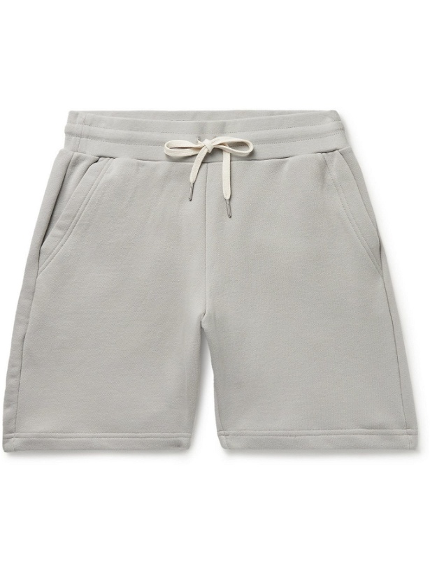 Photo: John Elliott - Slim-Fit Cotton-Jersey Drawstring Shorts - Gray