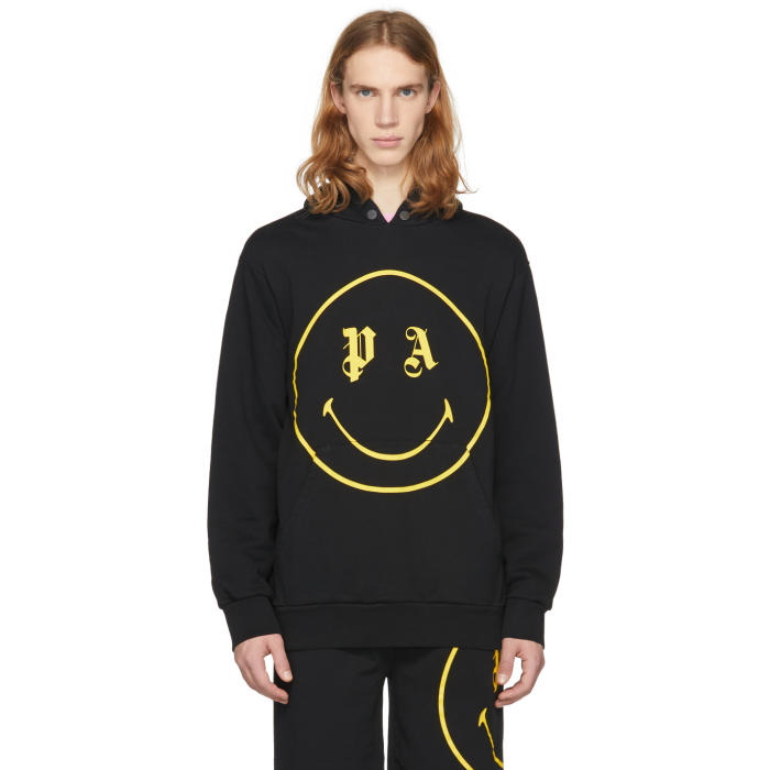 Photo: Palm Angels Black PA Smiling Hoodie 