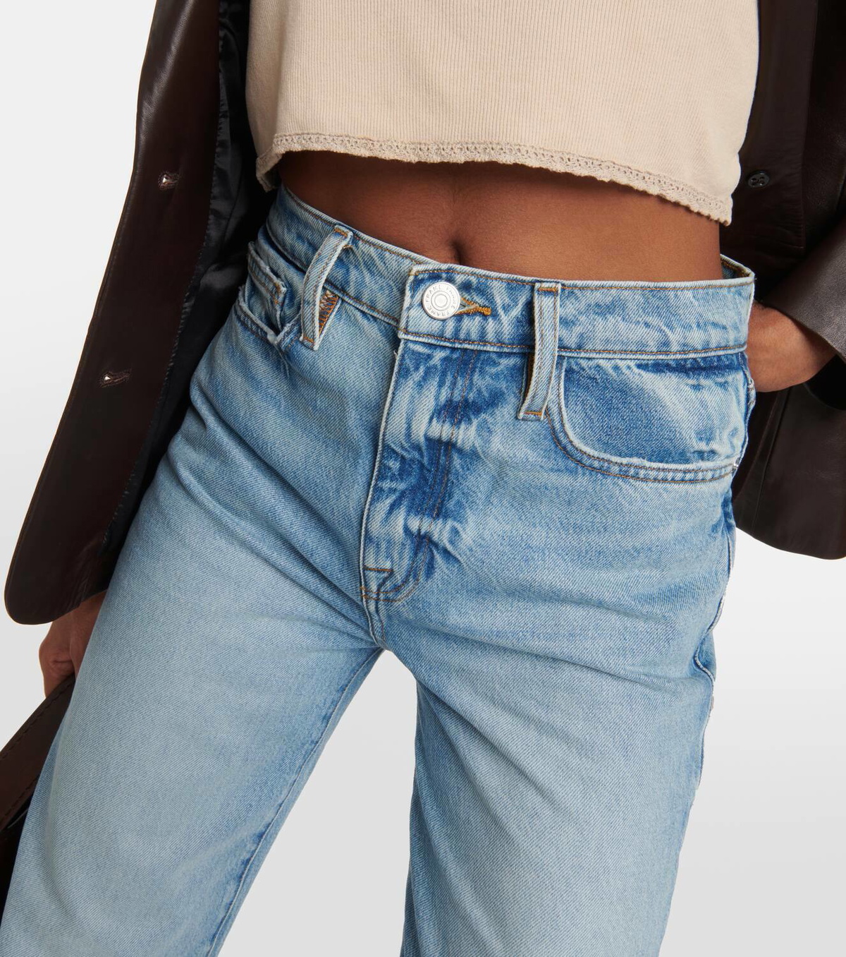 Frame Le Jane high-rise wide-leg jeans Frame Denim