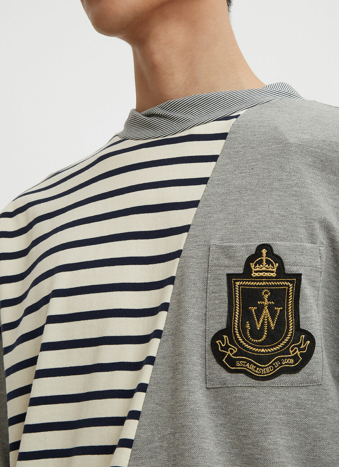JW Anderson Panelled Breton Long Sleeve T-Shirt