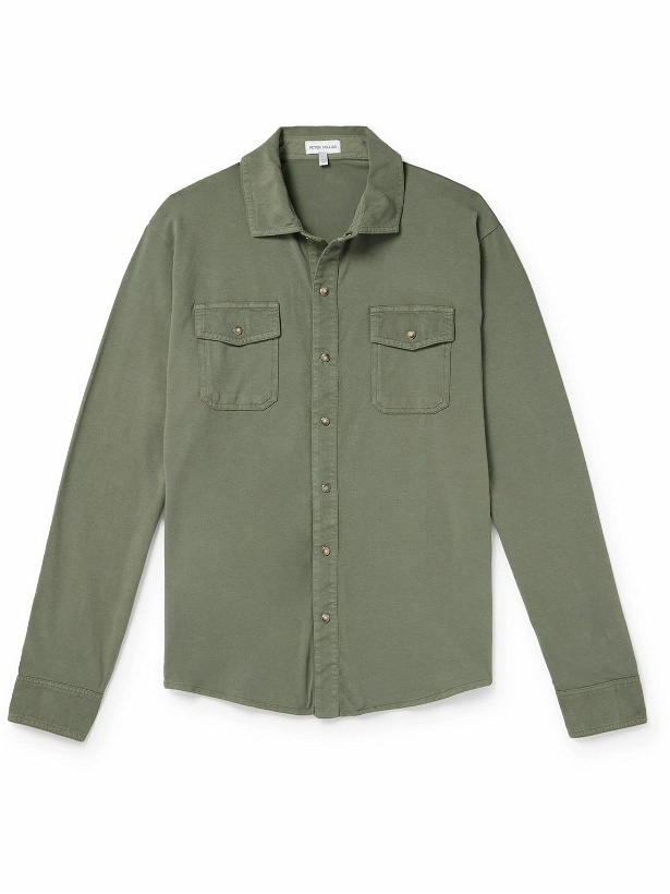 Photo: Peter Millar - Lava Pima Cotton-Blend Jersey Shirt - Green