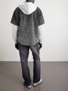 Satoshi Nakamoto - Embellished Layered Cotton Hoodie - Black