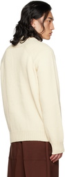 Jil Sander Off-White Crewneck Sweater