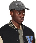 Versace Jeans Couture Black Logo Denim Baseball Cap