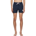 Thom Browne Navy Nylon Drawcord Swim Shorts