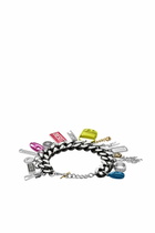 Diesel Black stainless steel charm chain bracelet - Bracelets - Unisex - Multicolor