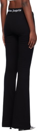 Palm Angels Black Logo Tape Flare Sweatpants