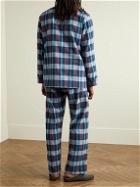 Derek Rose - Kelburn Checked Cotton-Flannel Pyjama Set - Blue