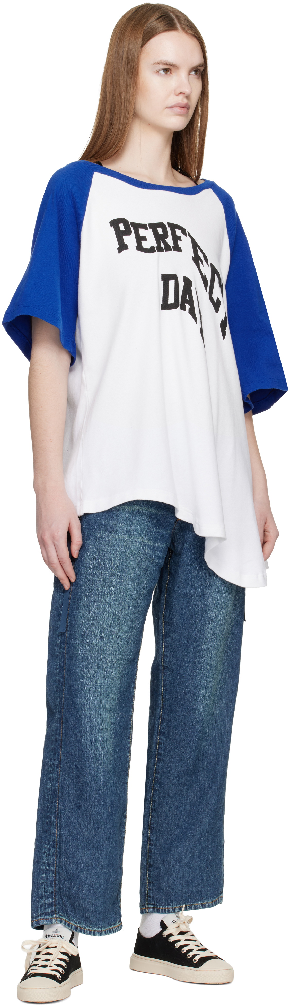 UNDERCOVER Blue Zipper Linen Jeans