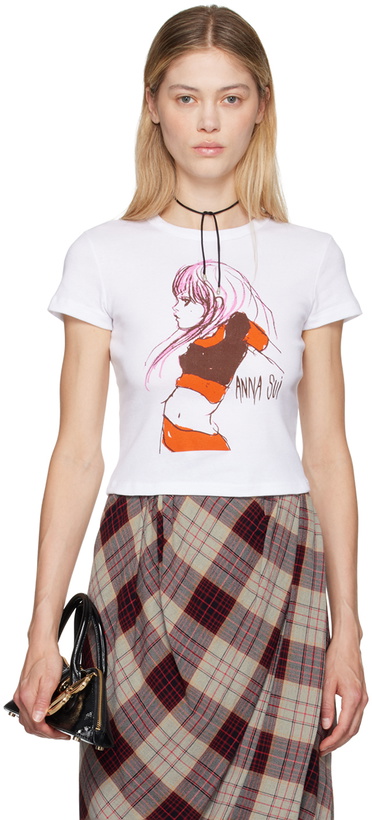 Photo: Anna Sui White 'Anna Sui Girl' T-Shirt