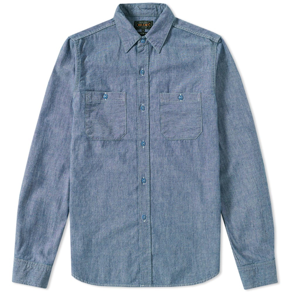 Beams Plus Chambray USN Work Shirt Beams Plus