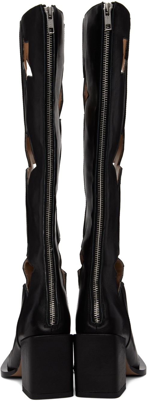 ANDREJ GRONAU SSENSE Exclusive Black Star Cut Boots