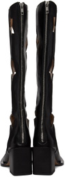 ANDREJ GRONAU SSENSE Exclusive Black Star Cut Boots