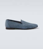 Manolo Blahnik Mario woven leather loafers