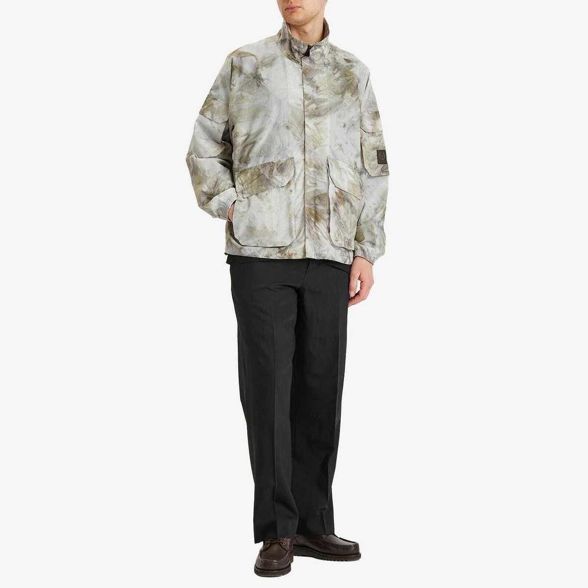 Belstaff Men's Riverbed Camo Ripstop Lough Jacket in Stone Beige