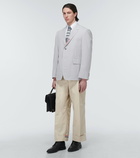 Thom Browne - Tricolor straight cotton-blend pants