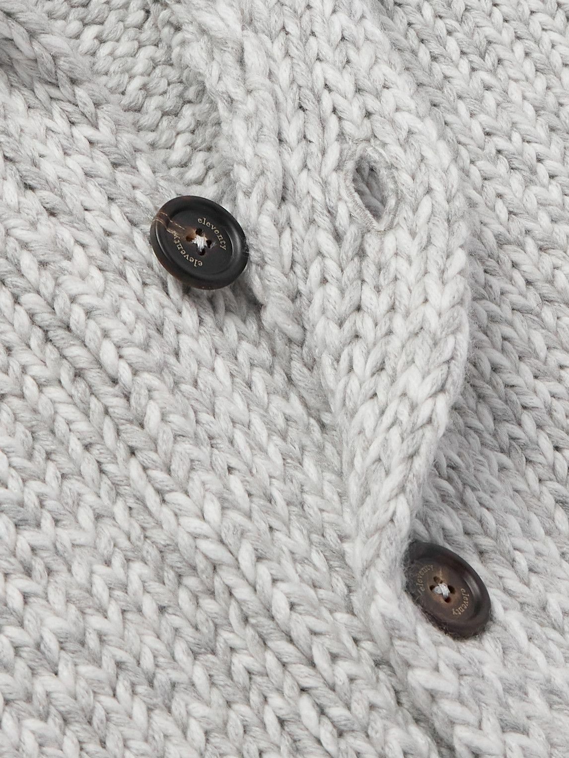 Eleventy - Slim-Fit Shawl-Collar Cashmere Cardigan - Gray