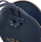 Jacquemus - Le Pitchou Mini Logo-Embellished Leather Pouch with Lanyard - Blue