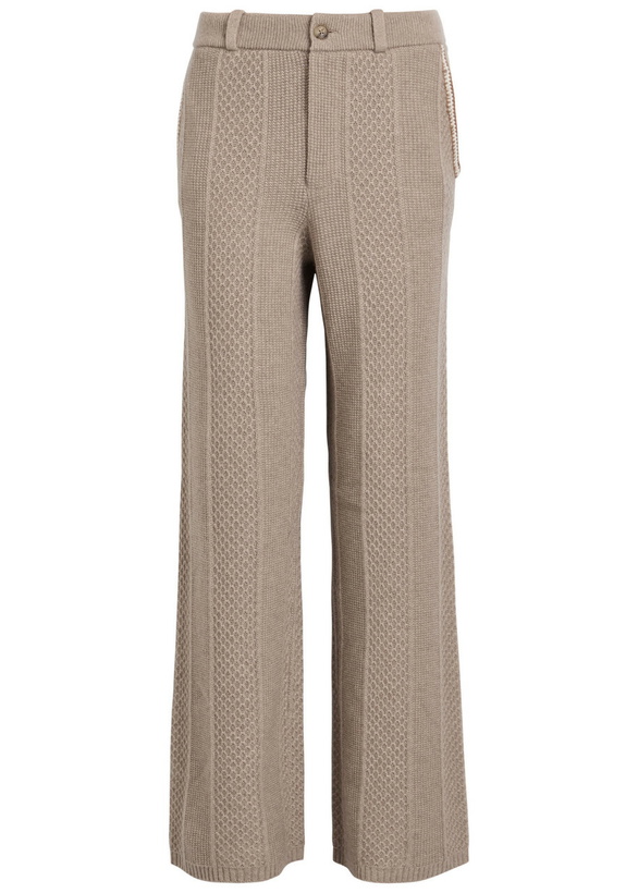 Photo: Guest In Residence Tailored Cable Wool and Cashmere-blend Trousers Taupe