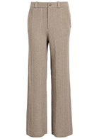 Guest In Residence Tailored Cable Wool and Cashmere-blend Trousers Taupe
