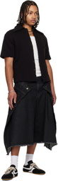 LU'U DAN Black Wadded Shift Shirt