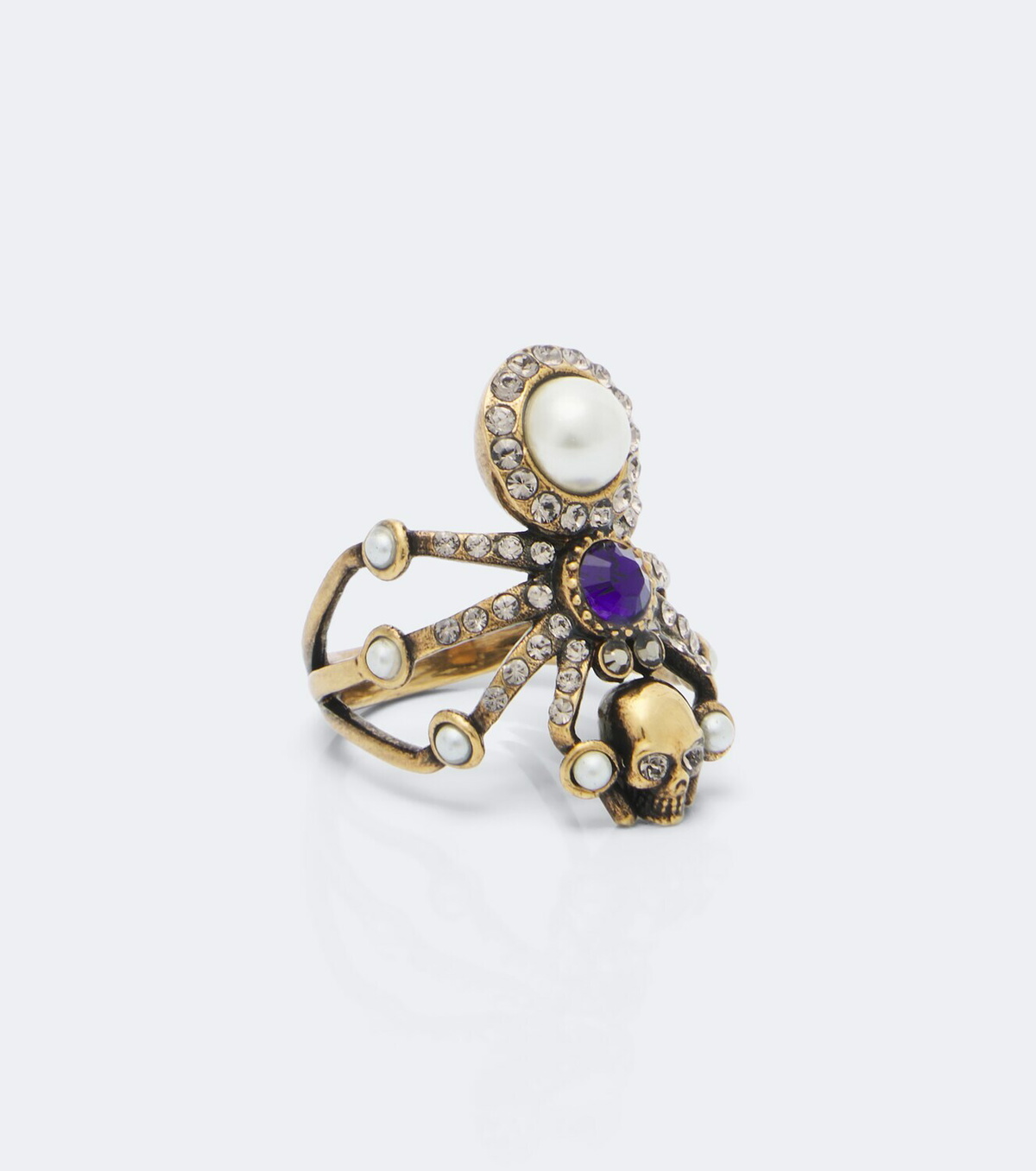 McQueen Spider embellished ring