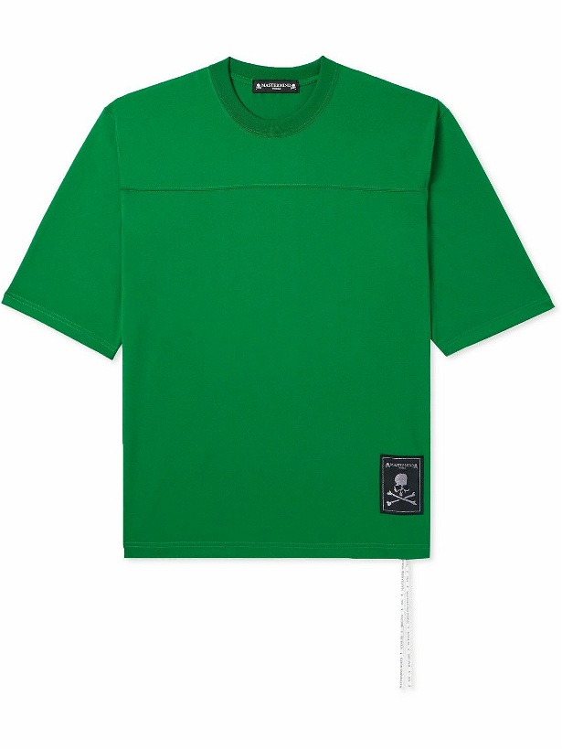 Photo: Mastermind World - Logo-Appliquèd Printed Jersey T-shirt - Green
