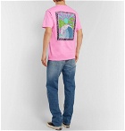 Stüssy - Printed Cotton-Jersey T-Shirt - Pink
